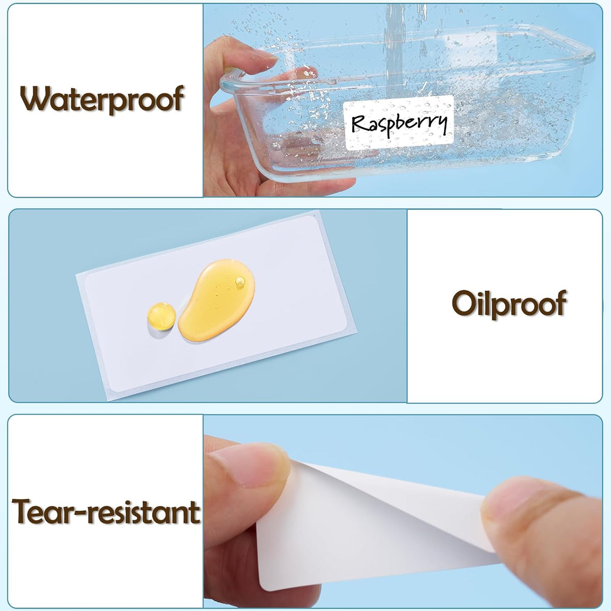 1400 Pcs 1"x2" Blank Removable Freezer Labels for Food Containers | No Residue Food Labels, Waterproof & Oil-Resistant & Tear-Resistant Stickers for Jars, Pantry Organization