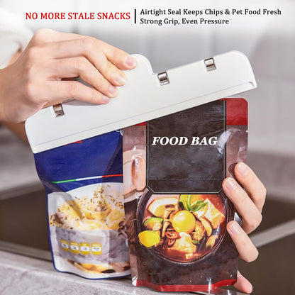 Food Bag Clips with Magnetic, Extra Large Heavy Duty Airtight Sealing
