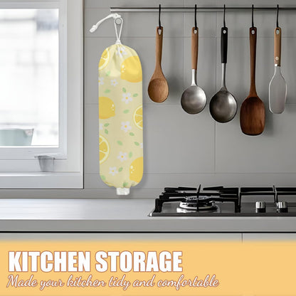 Gothic Moth Butterfly Plastic Bag Holder, Wall Mount Grocery Bag Holder | Plastic Storage bag, Pull Rope Free Adjustment, Plastic Bag Holders for Grocery Bags, Plastic Bag Dispenser for Home Kitchen