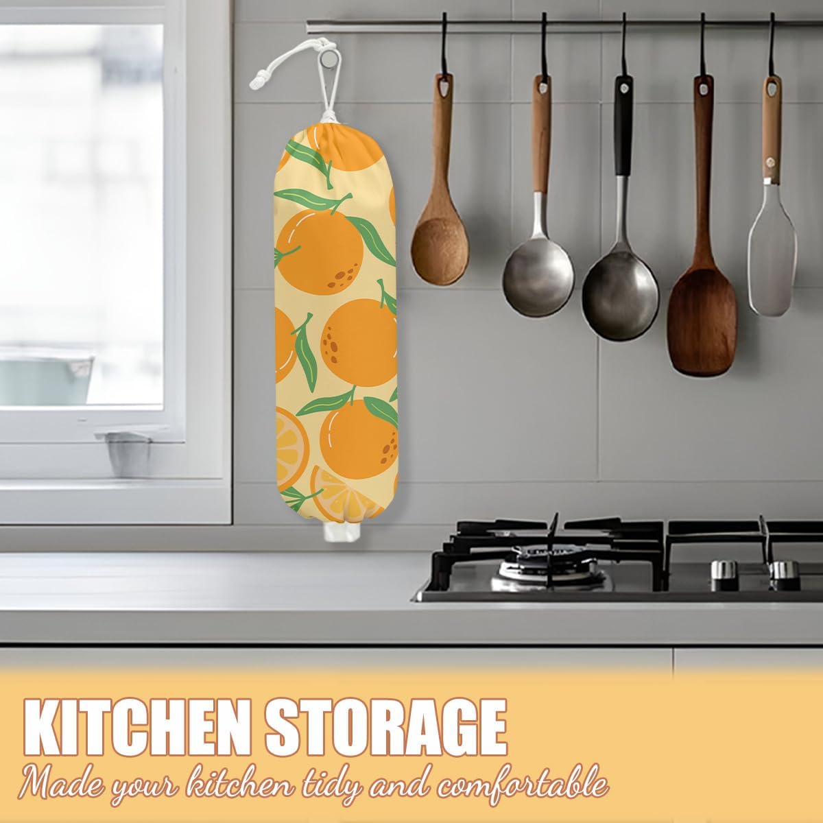 Gothic Moth Butterfly Plastic Bag Holder, Wall Mount Grocery Bag Holder | Plastic Storage bag, Pull Rope Free Adjustment, Plastic Bag Holders for Grocery Bags, Plastic Bag Dispenser for Home Kitchen