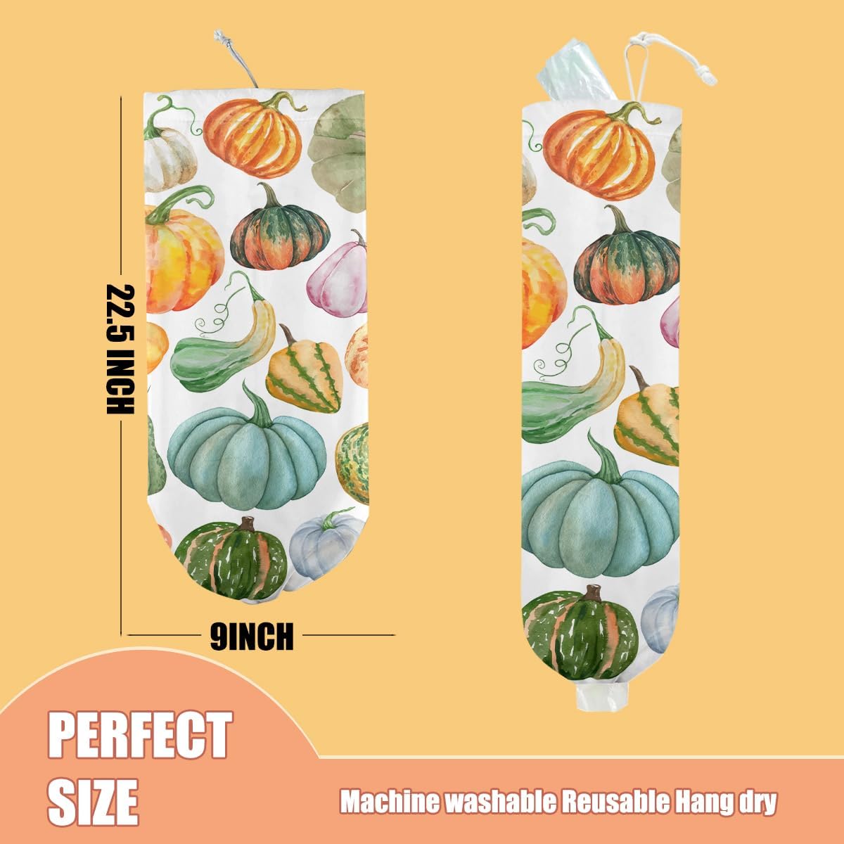 Gothic Moth Butterfly Plastic Bag Holder, Wall Mount Grocery Bag Holder | Plastic Storage bag, Pull Rope Free Adjustment, Plastic Bag Holders for Grocery Bags, Plastic Bag Dispenser for Home Kitchen
