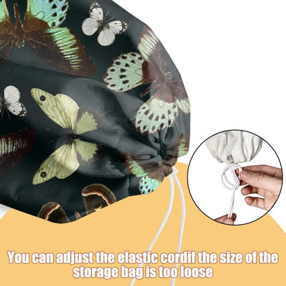 Gothic Moth Butterfly Plastic Bag Holder, Wall Mount Grocery Bag Holder | Plastic Storage bag, Pull Rope Free Adjustment, Plastic Bag Holders for Grocery Bags, Plastic Bag Dispenser for Home Kitchen