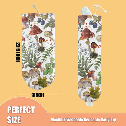 Gothic Moth Butterfly Plastic Bag Holder, Wall Mount Grocery Bag Holder | Plastic Storage bag, Pull Rope Free Adjustment, Plastic Bag Holders for Grocery Bags, Plastic Bag Dispenser for Home Kitchen