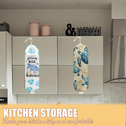 Gothic Moth Butterfly Plastic Bag Holder, Wall Mount Grocery Bag Holder | Plastic Storage bag, Pull Rope Free Adjustment, Plastic Bag Holders for Grocery Bags, Plastic Bag Dispenser for Home Kitchen