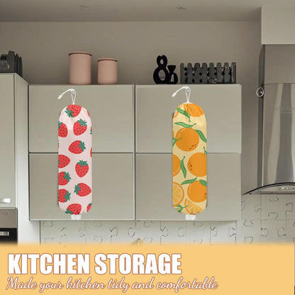 Gothic Moth Butterfly Plastic Bag Holder, Wall Mount Grocery Bag Holder | Plastic Storage bag, Pull Rope Free Adjustment, Plastic Bag Holders for Grocery Bags, Plastic Bag Dispenser for Home Kitchen
