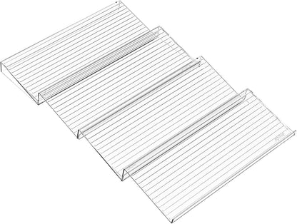 8 Pack Adjustable In Drawer Spice Organizer - Expandable From 11'' to 22'' - Acrylic Drawer Seasoning Organizer,Clear Spice Organization Tray for Cabinet Drawers Condiment,Nail Polish and Jar