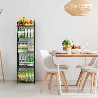 Soda Can Organizer for Pantry 5 Tier Water Bottle Organizer Holder for Tumbler Travel Mug Cup, Freestanding Can Storage Organizer for Pantry Kitchen Living Room Organization