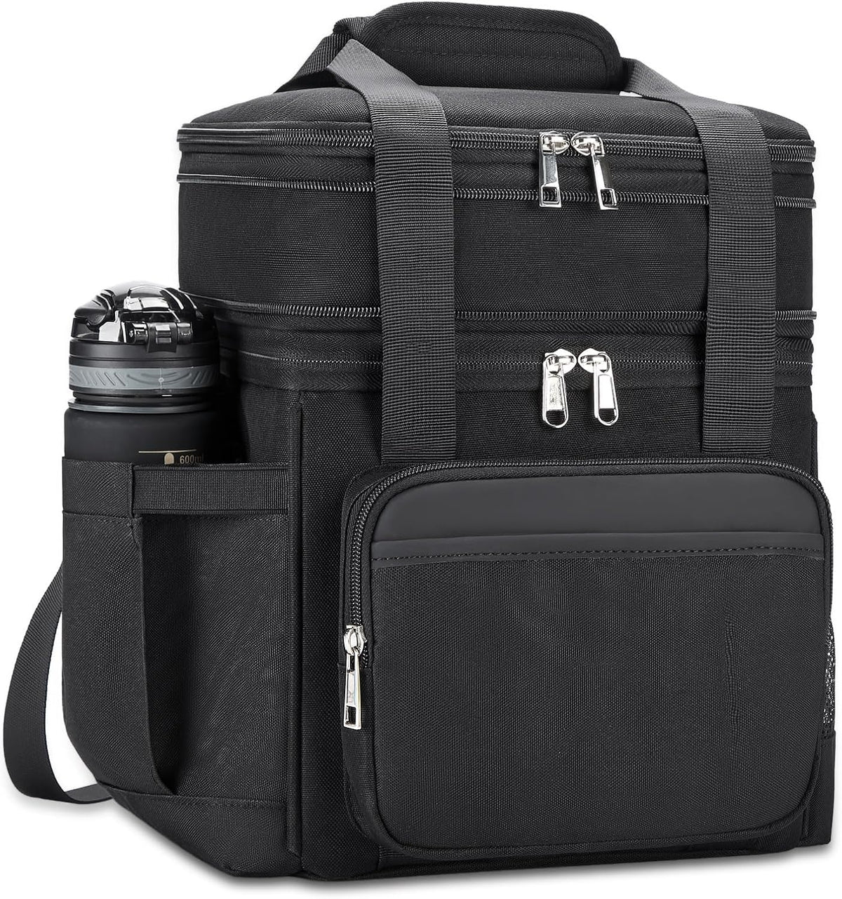 holuxer Lunch Bag & Lunch Box for Men Women - Large Double Deck Soft