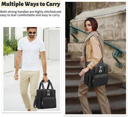 holuxer Lunch Bag & Lunch Box for Men Women - Large Double Deck Soft