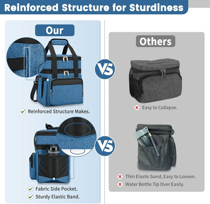 holuxer Lunch Bag & Lunch Box for Men Women - Large Double Deck Soft