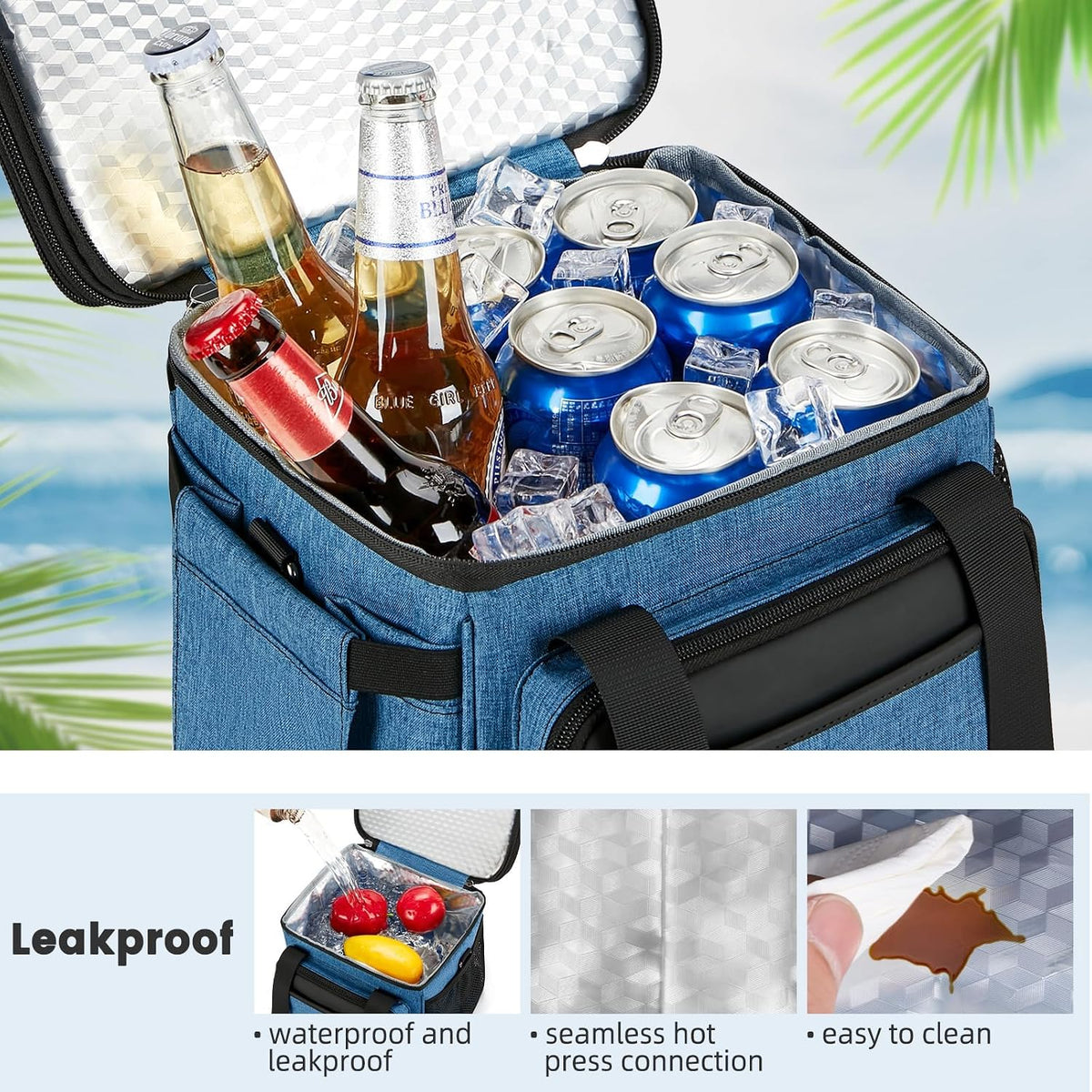 holuxer Lunch Bag & Lunch Box for Men Women - Large Double Deck Soft