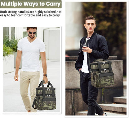 holuxer Lunch Bag & Lunch Box for Men Women - Large Double Deck Soft