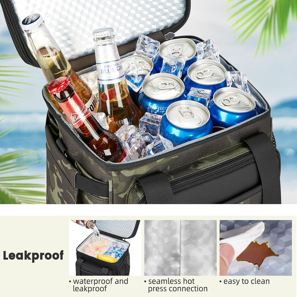 holuxer Lunch Bag & Lunch Box for Men Women - Large Double Deck Soft