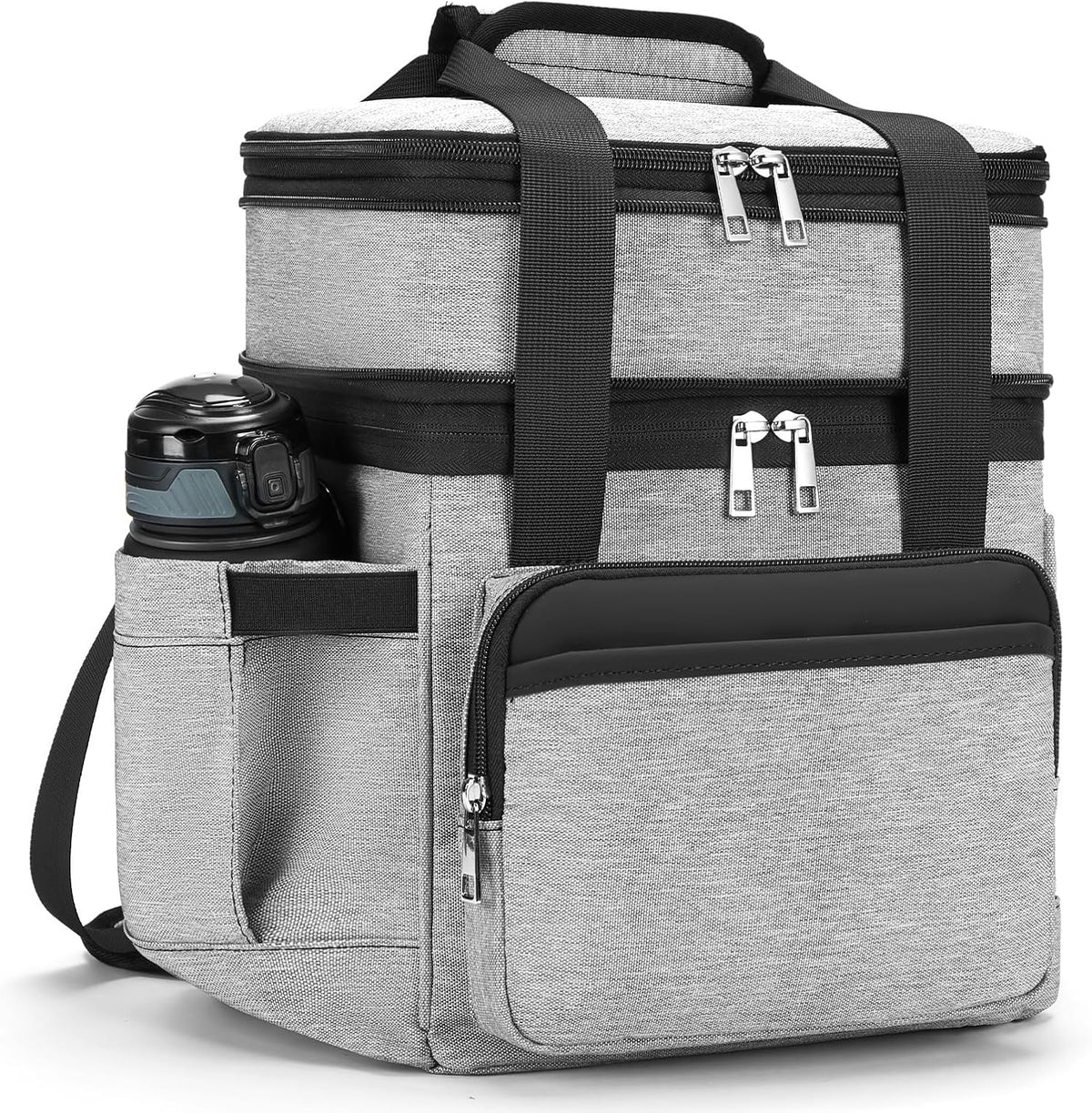 holuxer Lunch Bag & Lunch Box for Men Women - Large Double Deck Soft