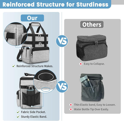 holuxer Lunch Bag & Lunch Box for Men Women - Large Double Deck Soft
