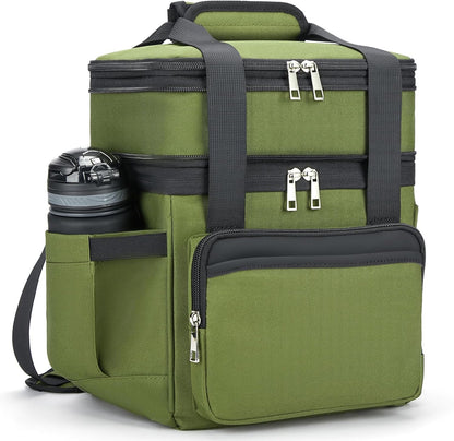 holuxer Lunch Bag & Lunch Box for Men Women - Large Double Deck Soft