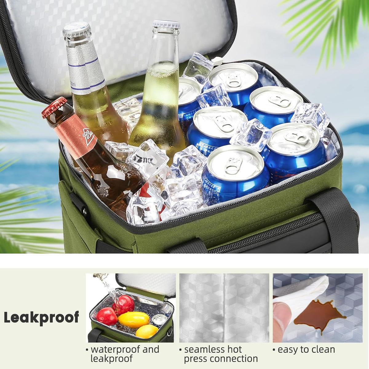 holuxer Lunch Bag & Lunch Box for Men Women - Large Double Deck Soft