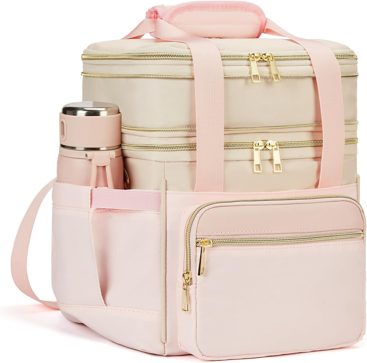 holuxer Lunch Bag & Lunch Box for Men Women - Large Double Deck Soft