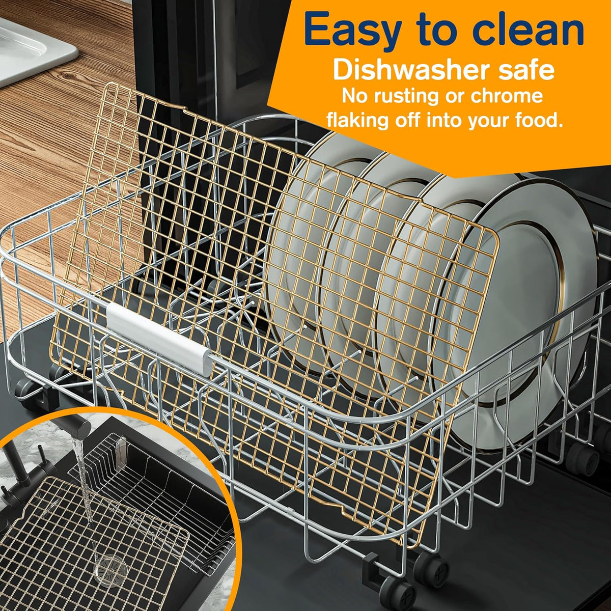 2PCS Cooling Racks for Cooking and Baking - 10" x 15"Heavy Duty Stainless Steel Wire Rack for Baking, Grilling, Roasting - Oven & Dishwasher Safe - Fits Jelly Roll Sheet Pan-Silver