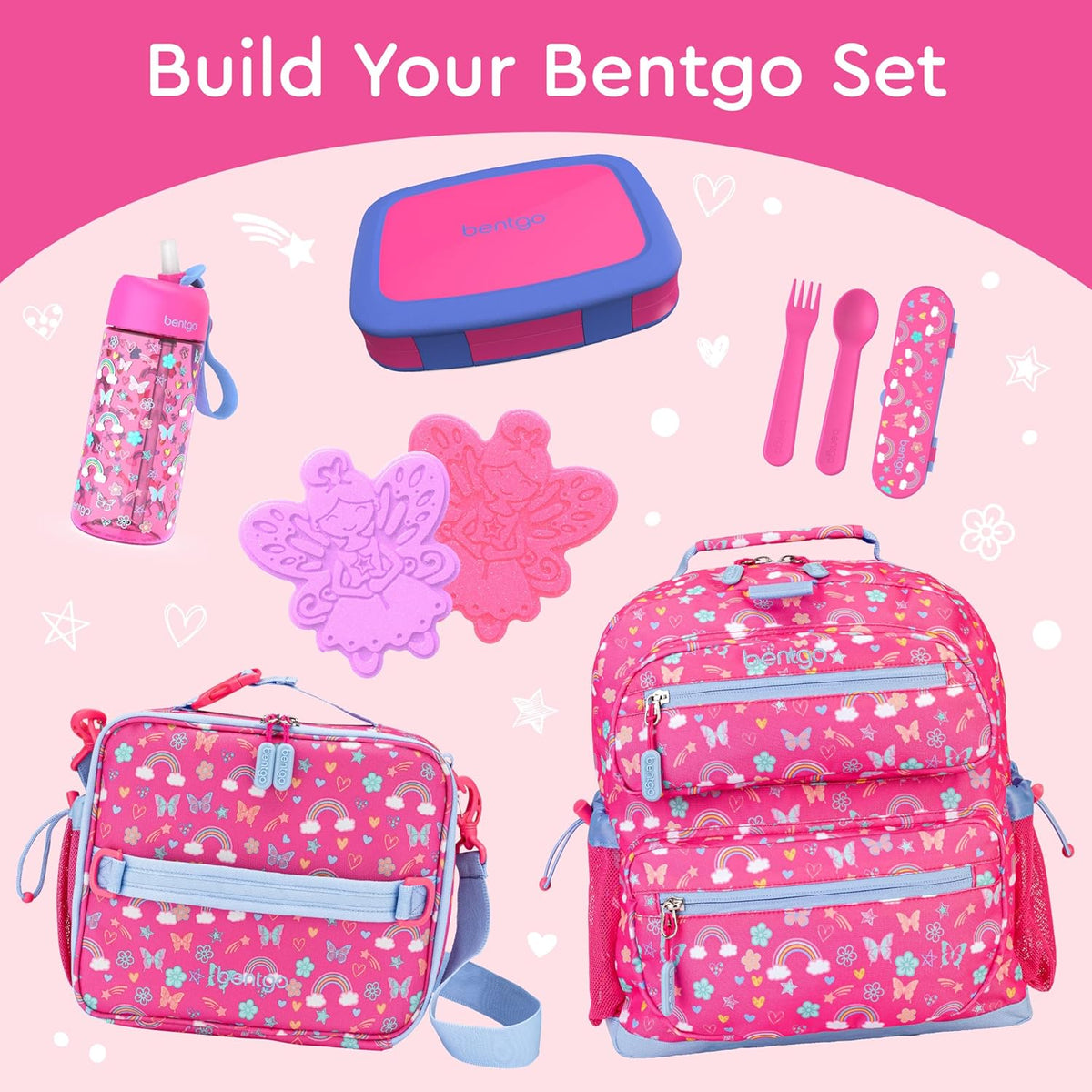 Bentgo Kids Bento-Style 5-Compartment Leak-Proof Lunch Box - Ideal Portion Sizes for Ages 3 to 7 - Durable, Drop-Proof, Dishwasher Safe, PFAS & BPA-Free & Made with Food-Safe Materials (Blue)