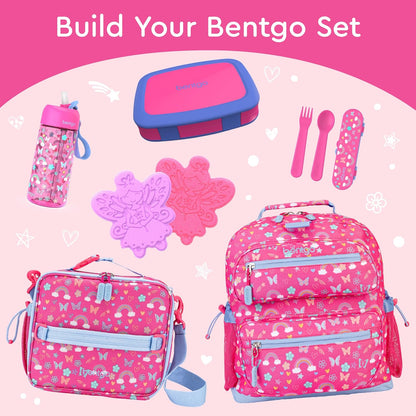 Bentgo Kids Bento-Style 5-Compartment Leak-Proof Lunch Box - Ideal Portion Sizes for Ages 3 to 7 - Durable, Drop-Proof, Dishwasher Safe, PFAS & BPA-Free & Made with Food-Safe Materials (Blue)