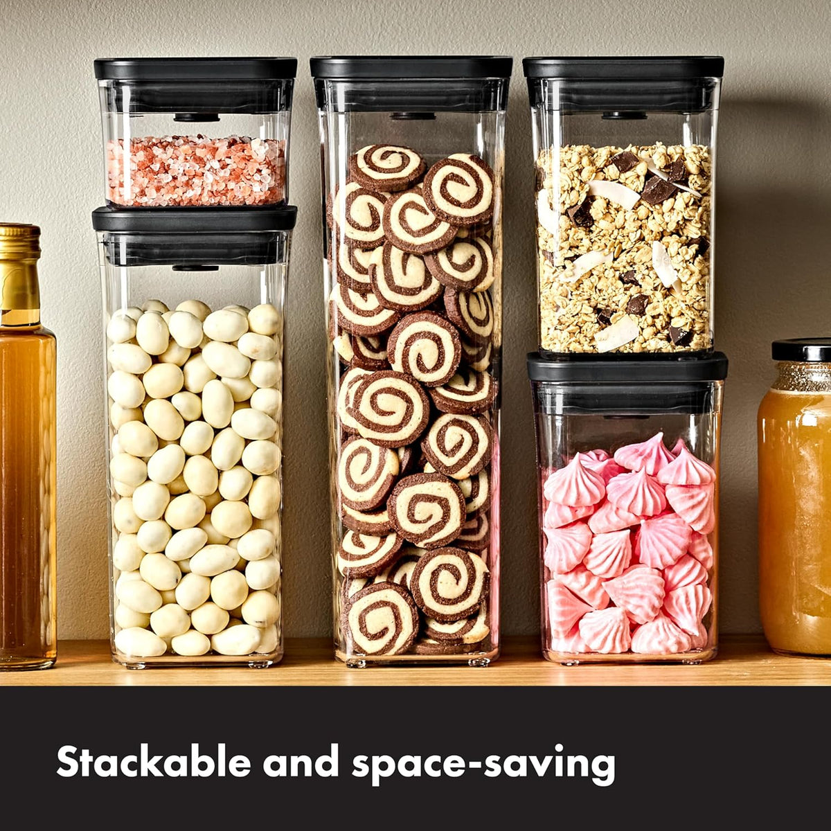 OXO Good Grips POP Container - Airtight Food Storage - Small Square Tall 2.3 Qt Ideal for spaghetti, linguini and lasagna
