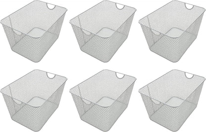 YBM HOME Kitchen Pantry Organizer Wire Baskets for Shelves, Cabinets, Pantry, Countertop, Mesh Open Storage Bin Metal Basket for Organizing Food Supplies, 3 Pack, 12.1x7.8x5.8