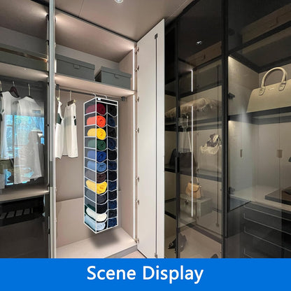 Over the Door Organizer Storage 6 Tier, 12 Large Capacity Side Pockets, Heavy Duty Metal Reinforced Hook Anti Tilt 75 LB Load Behind Door Storage for Bedroom Bathroom Pantry Nursery