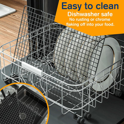 2PCS Cooling Racks for Cooking and Baking - 10" x 15"Heavy Duty Stainless Steel Wire Rack for Baking, Grilling, Roasting - Oven & Dishwasher Safe - Fits Jelly Roll Sheet Pan-Silver