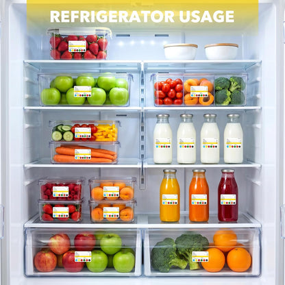 10 Rolls 2500 Pcs Restaurant Quality Shelf Life Food Rotation Labels Vinyl 2” x 3” Self-Adhesive Removable Freezer Food Labels Perfect for Reusable Containers Food Safety Date Sticker, Easy to Remove