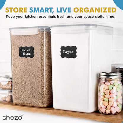 2 PC (9.5L | 321 Oz) Extra Large Bulk Food Storage Containers with Airtight Lids for Flour, Sugar, Rice, Cereal & Pasta - Leakproof, BPA-Free Plastic Canisters for Kitchen & Pantry Organization