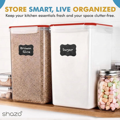 2 PC (9.5L | 321 Oz) Extra Large Bulk Food Storage Containers with Airtight Lids for Flour, Sugar, Rice, Cereal & Pasta - Leakproof, BPA-Free Plastic Canisters for Kitchen & Pantry Organization