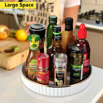 Lazy Susan Organizer, 360 Rotating Turntable Organizer (11") | Refrigerator Organizers and Storage, Lazy Susan for Cabinet, Pantry Organizer, Spice Rack Condiment Organizer, Kitchen Tray