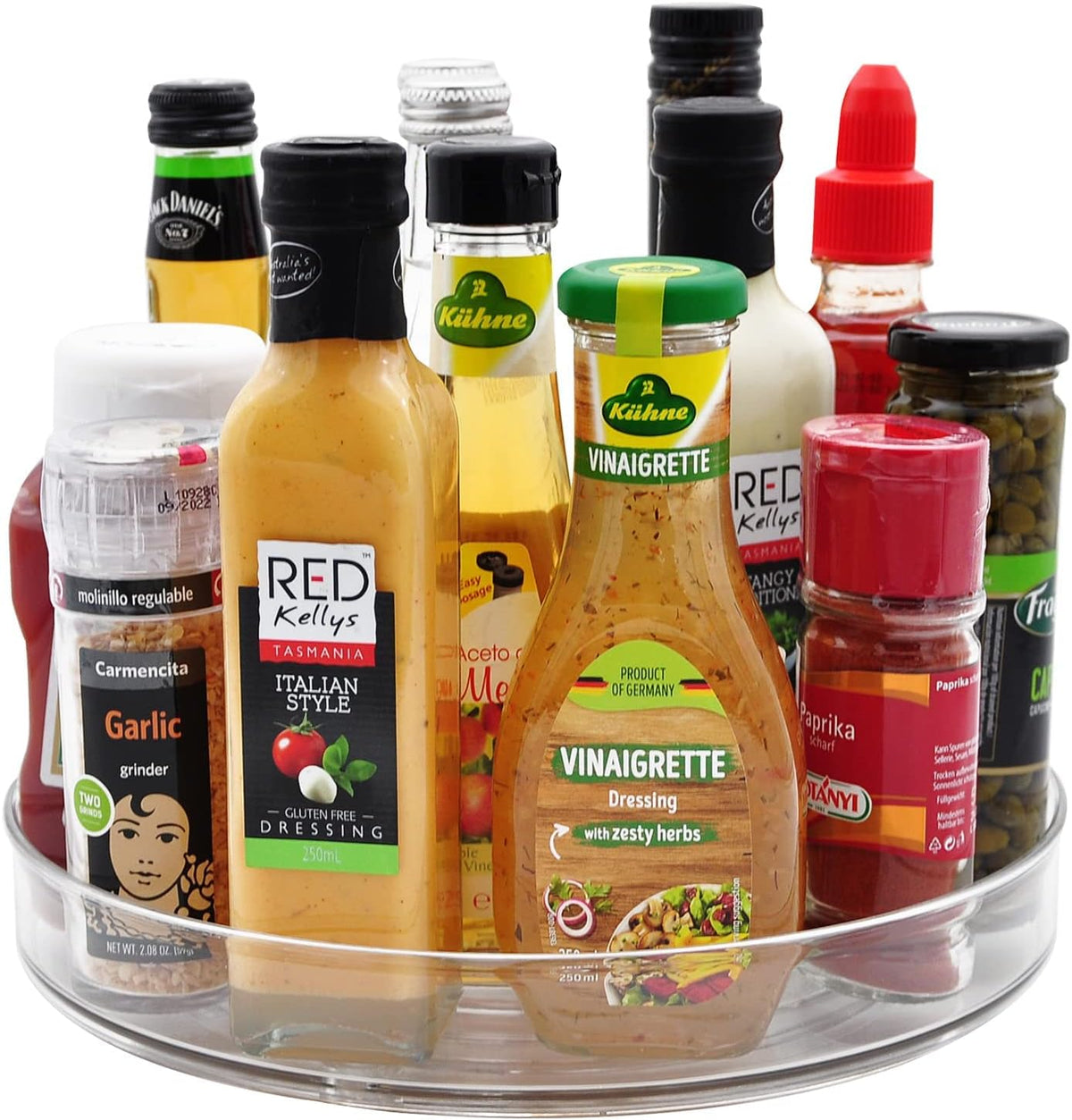 Lazy Susan Organizer, 360 Rotating Turntable Organizer (11") | Refrigerator Organizers and Storage, Lazy Susan for Cabinet, Pantry Organizer, Spice Rack Condiment Organizer, Kitchen Tray