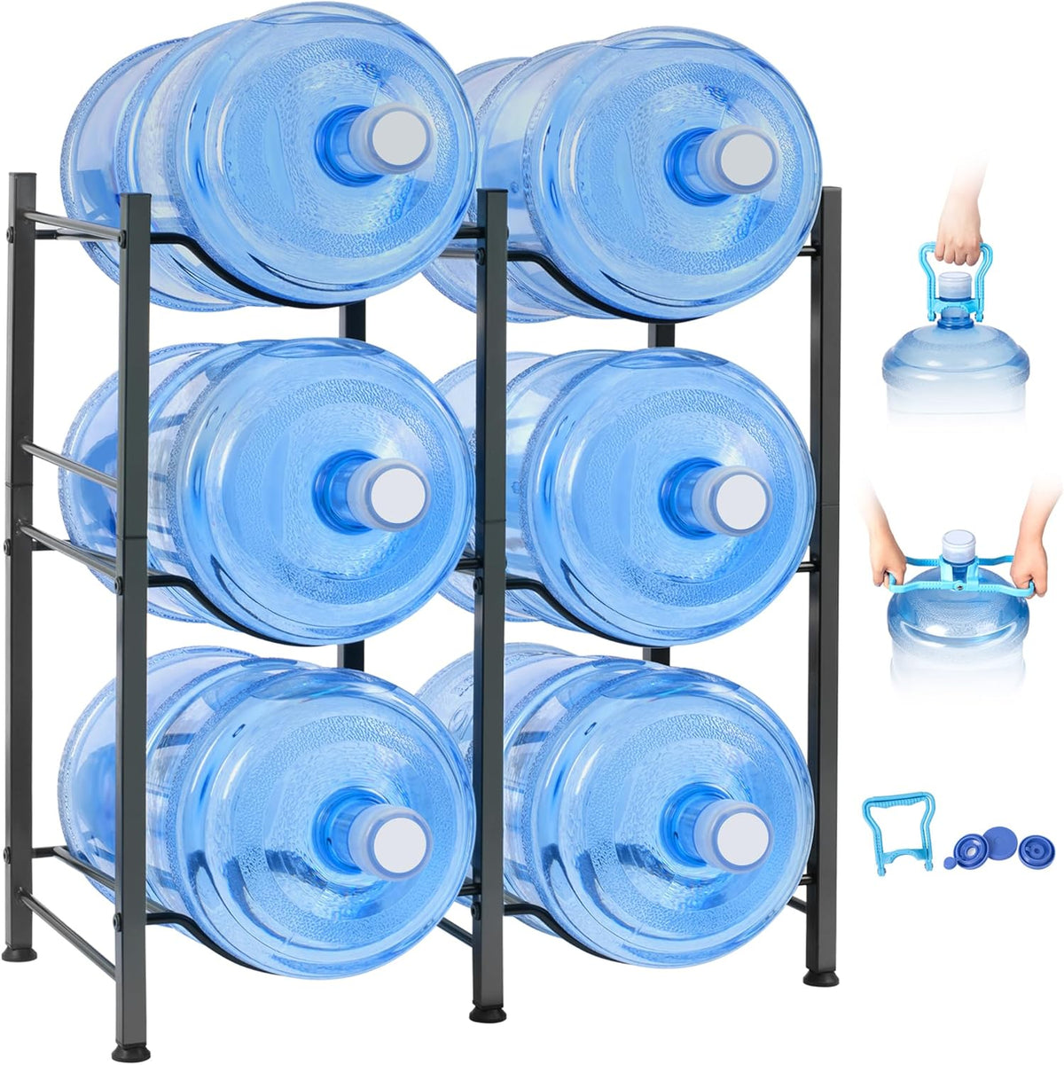 5 Gal Jug Rack, 3 Tier for 6