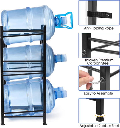5 Gal Jug Rack, 3 Tier for 6