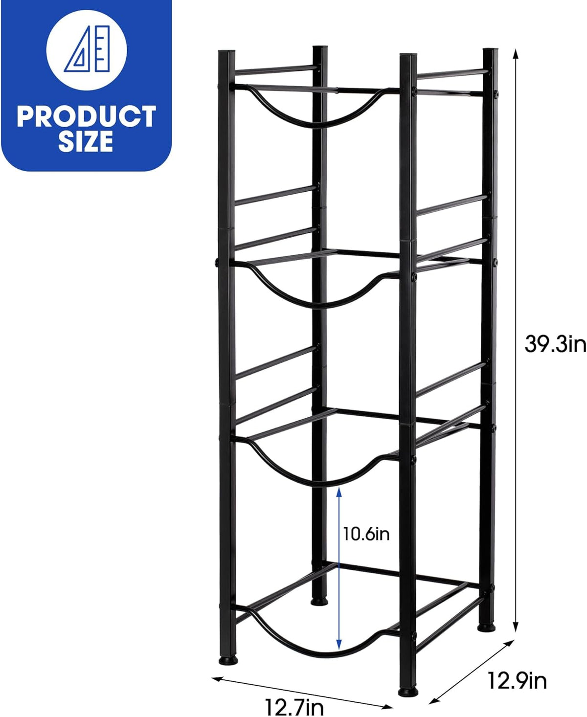 5 Gal Jug Rack, 3 Tier for 6