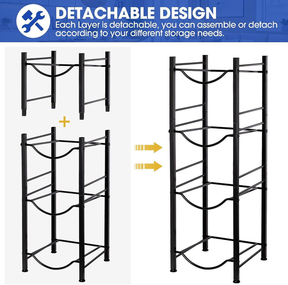 5 Gal Jug Rack, 3 Tier for 6