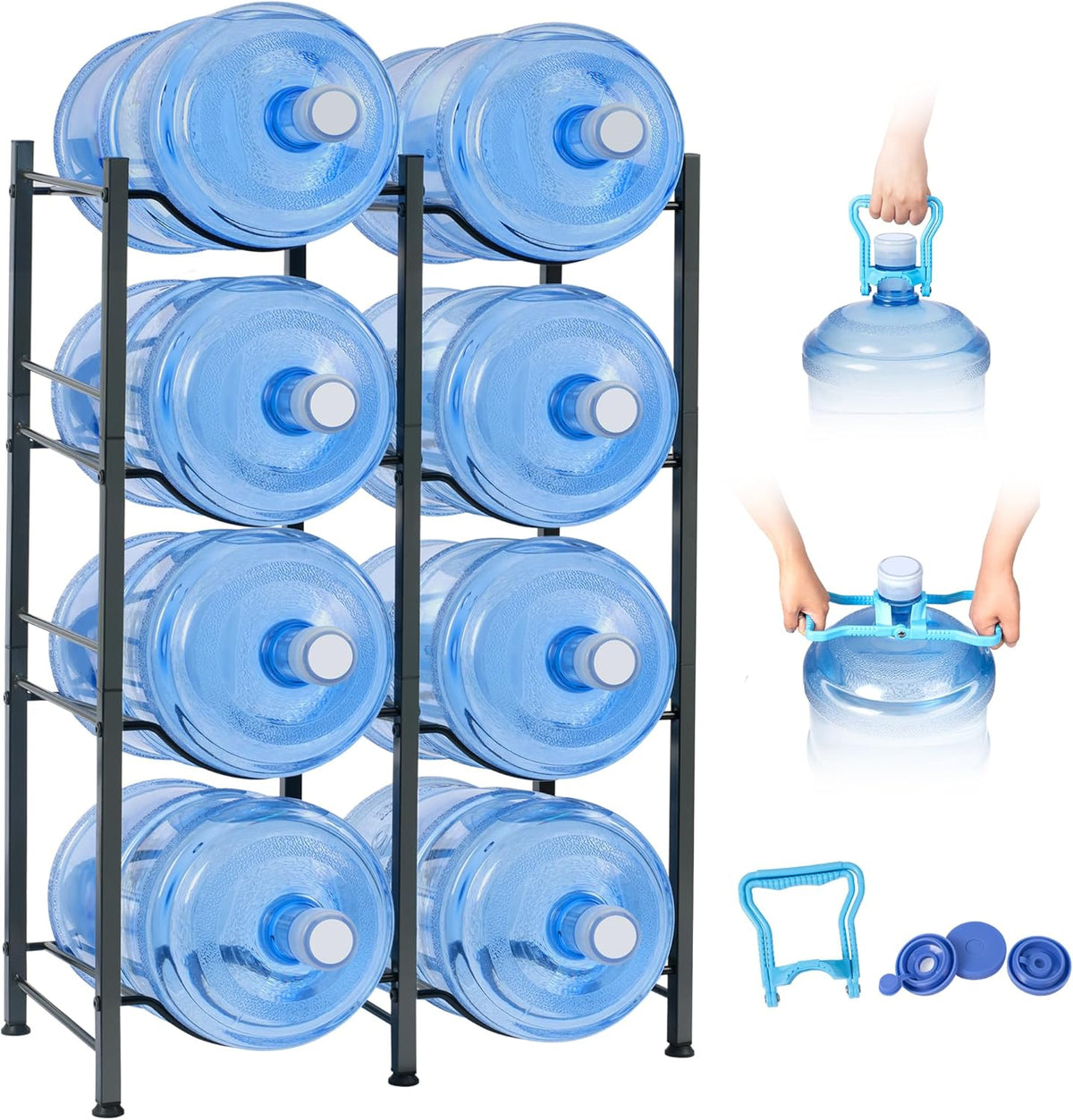 5 Gal Jug Rack, 3 Tier for 6