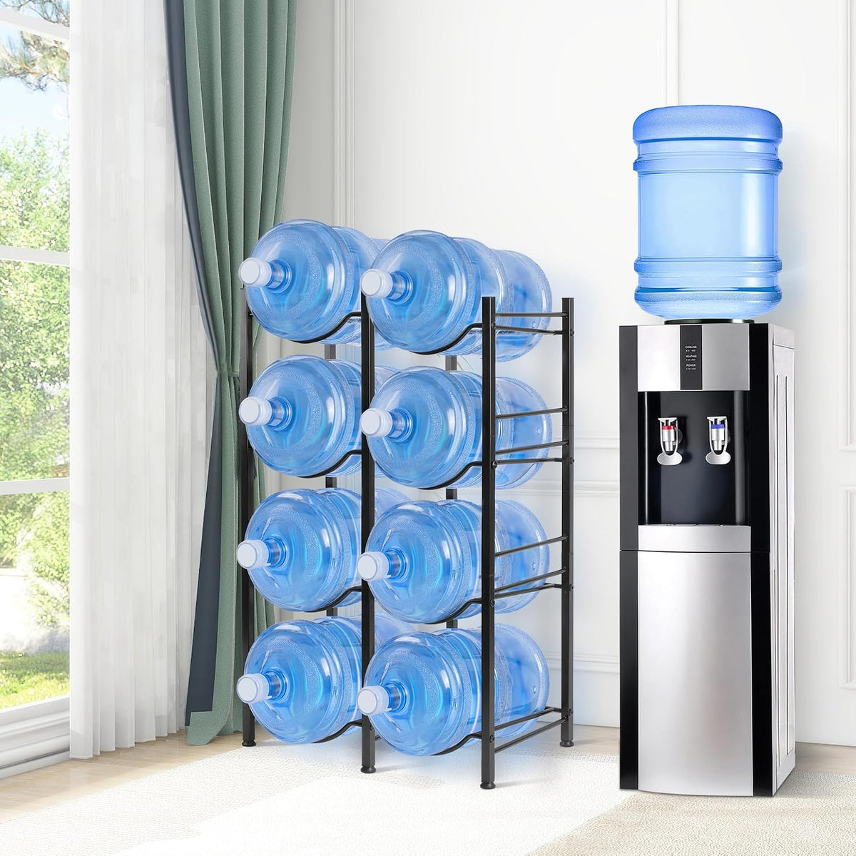 5 Gal Jug Rack, 3 Tier for 6