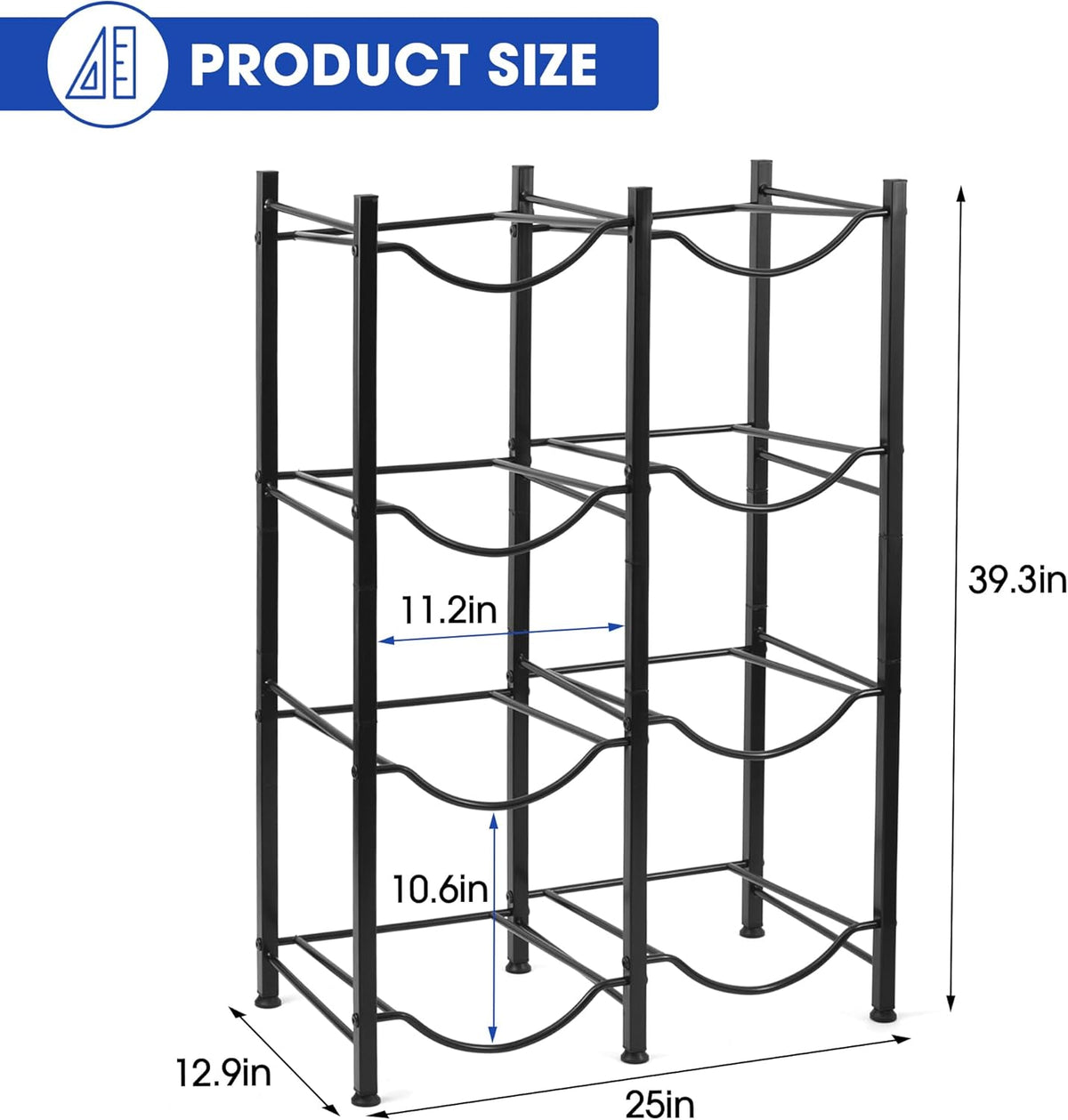 5 Gal Jug Rack, 3 Tier for 6