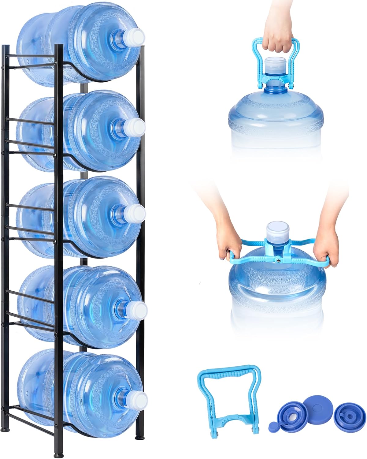 5 Gal Jug Rack, 3 Tier for 6