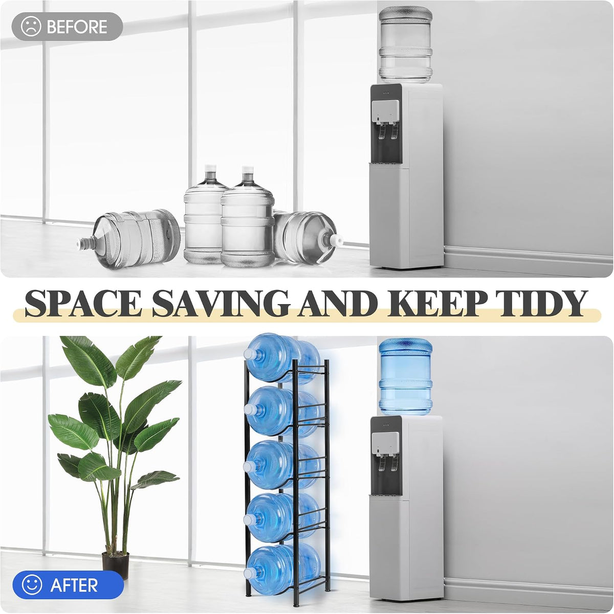 5 Gal Jug Rack, 3 Tier for 6
