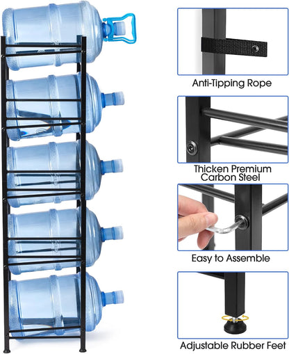 5 Gal Jug Rack, 3 Tier for 6