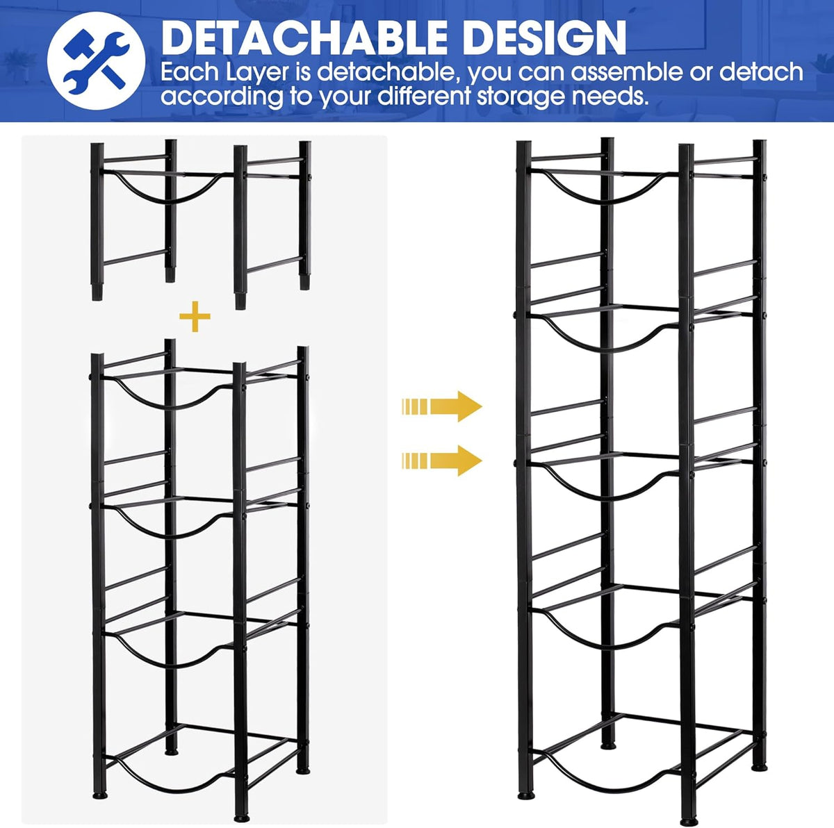 5 Gal Jug Rack, 3 Tier for 6