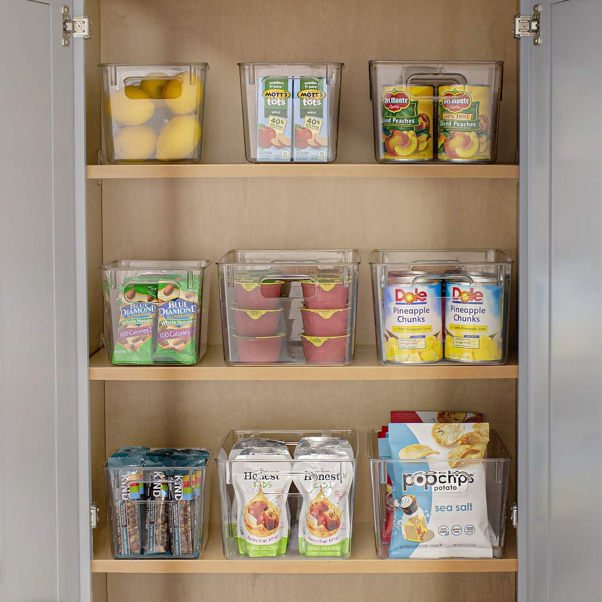 Fridge Organizers and Storage, Clear Plastic Bins (Large) | Easy-access organization for freezers, shelves, drawers, closets and pantries; supports sorting and visibility.