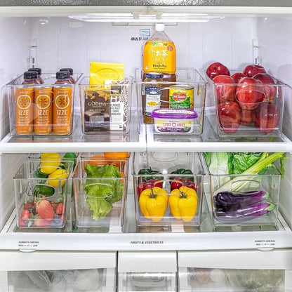 Fridge Organizers and Storage, Clear Plastic Bins (Large) | Easy-access organization for freezers, shelves, drawers, closets and pantries; supports sorting and visibility.