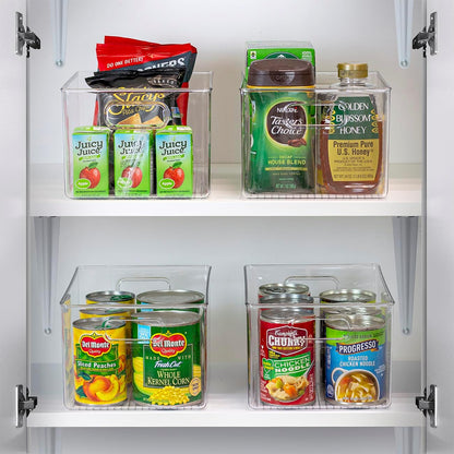 Fridge Organizers and Storage, Clear Plastic Bins (Large) | Easy-access organization for freezers, shelves, drawers, closets and pantries; supports sorting and visibility.