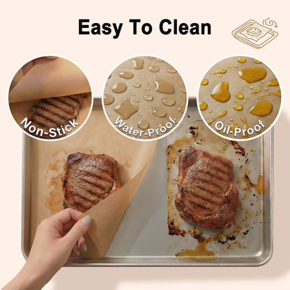 100PCS Parchment Paper Sheets, 9x13 Inches, Non-Stick
