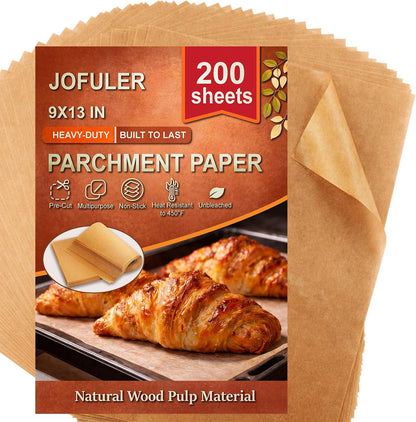 100PCS Parchment Paper Sheets, 9x13 Inches, Non-Stick